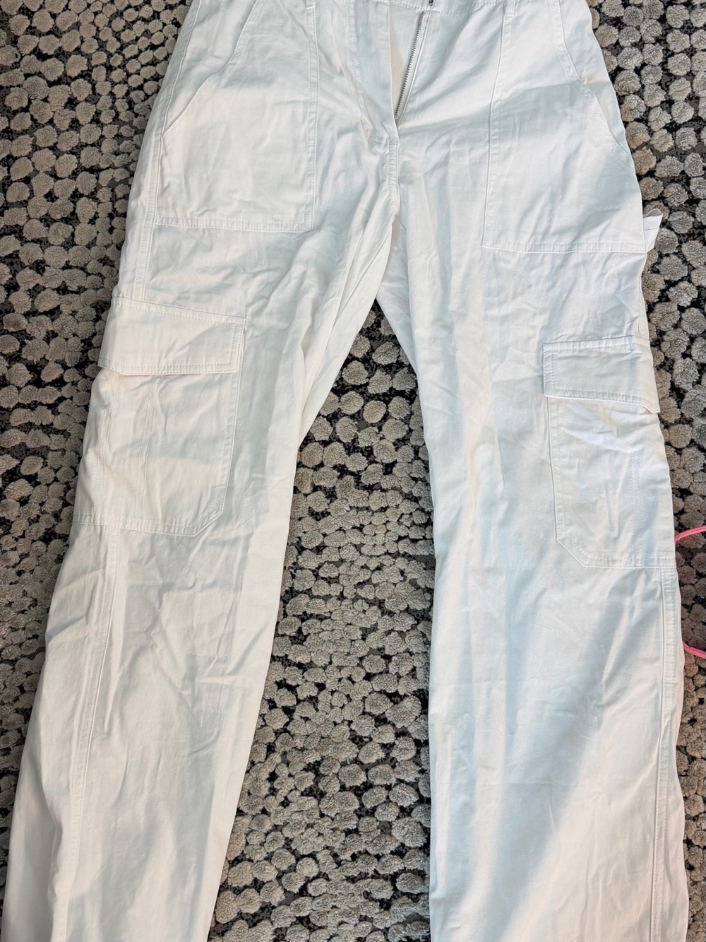 White fox- Women’s White Straight-Leg Cargo pants